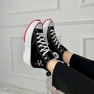 Converse embroidered run star hike high tops